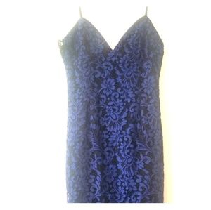 Blue/Black Lace evening dress